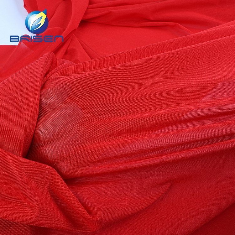 China red Garment material market Woman Elastic underwear 70 nylon 30 spandex fabrics wholesale