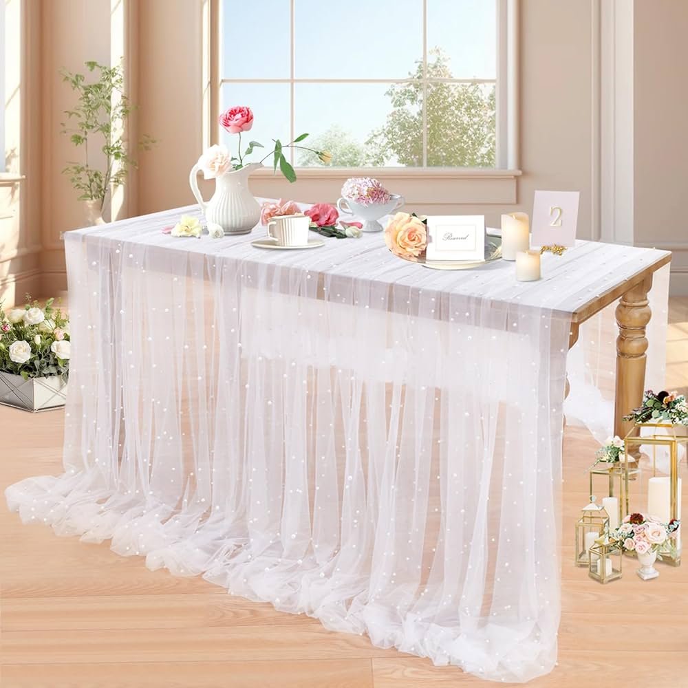 White Tulle Fabric